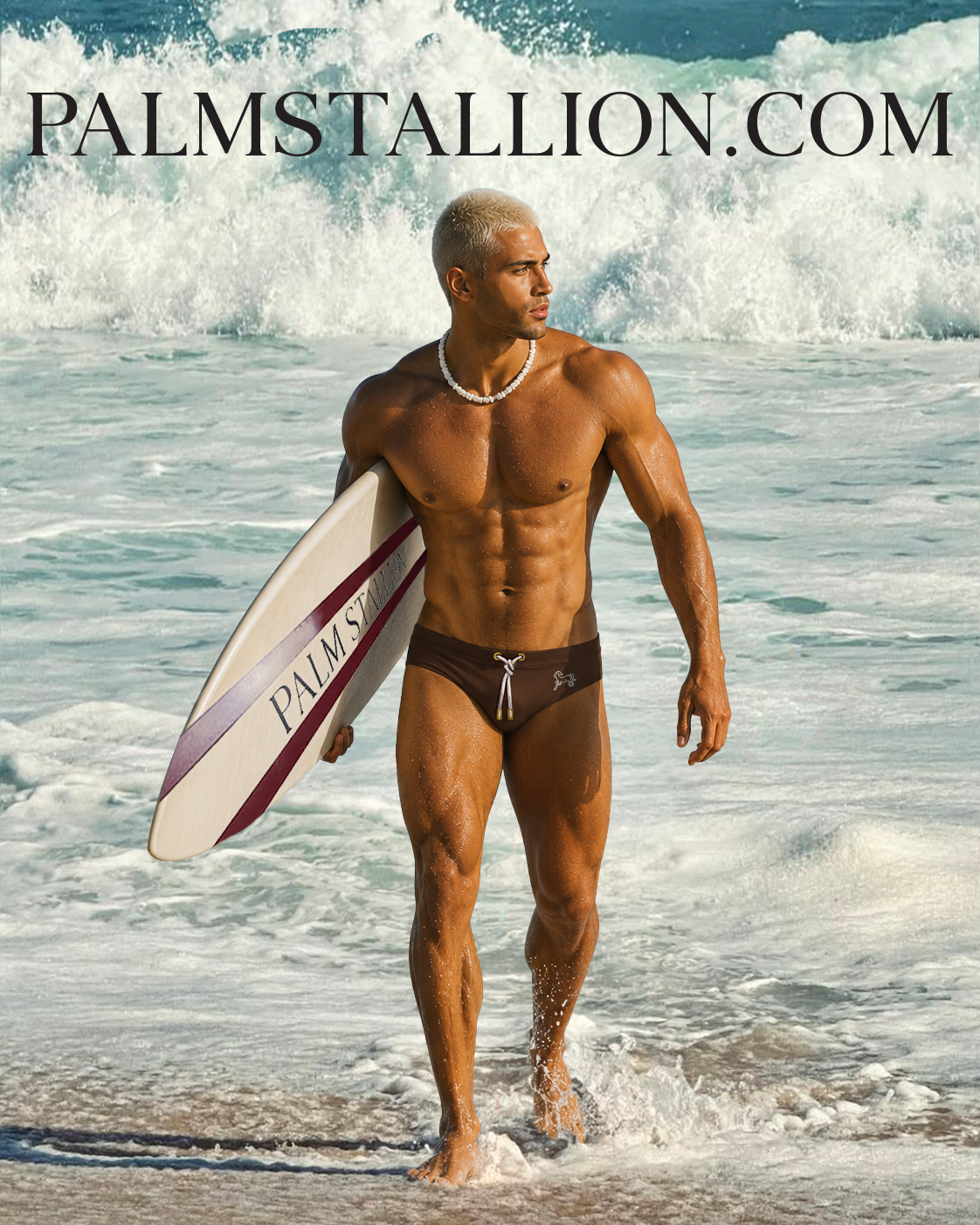 Brown Swim Briefs