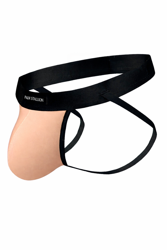 Beige Low-Rise Jockstrap