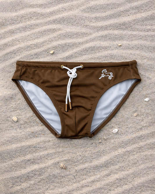 Brown Swim Briefs