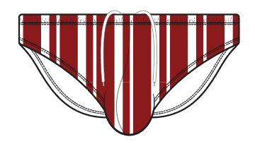 Red Stripe Swim Brief