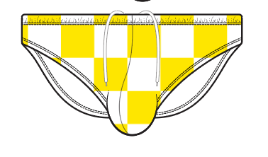 Yellow check Swim Brief