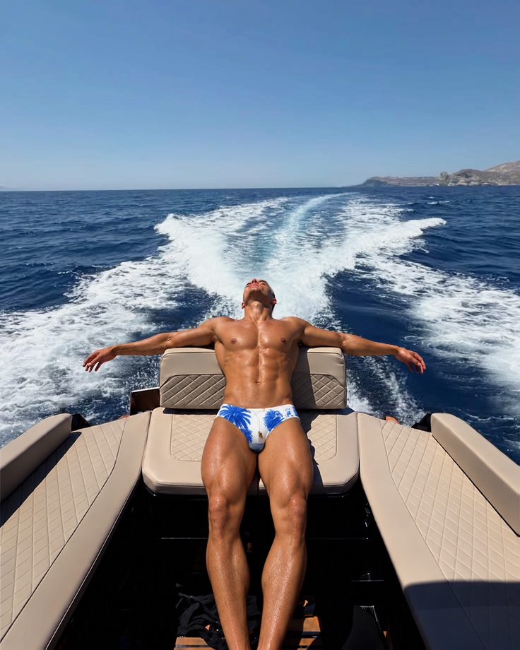 Palm Stallion customer wearing Palm Stallion swim briefs