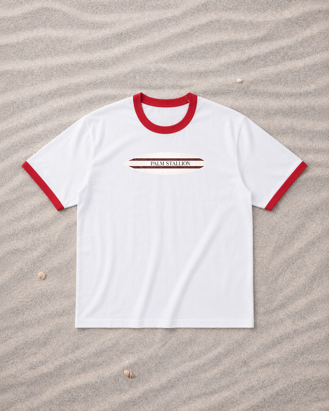 Palm Stallion Surfboard Ringer Tee